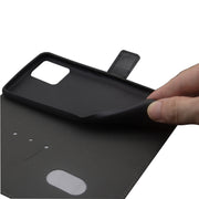 For Oukitel C19 Pro idewei Two-color Splicing Leather Phone Case(Black)
