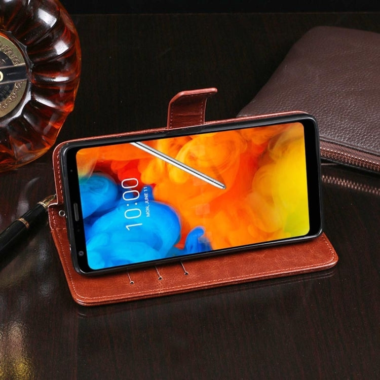 For Oukitel C19 Pro idewei Crazy Horse Texture Leather Phone Case(Red)