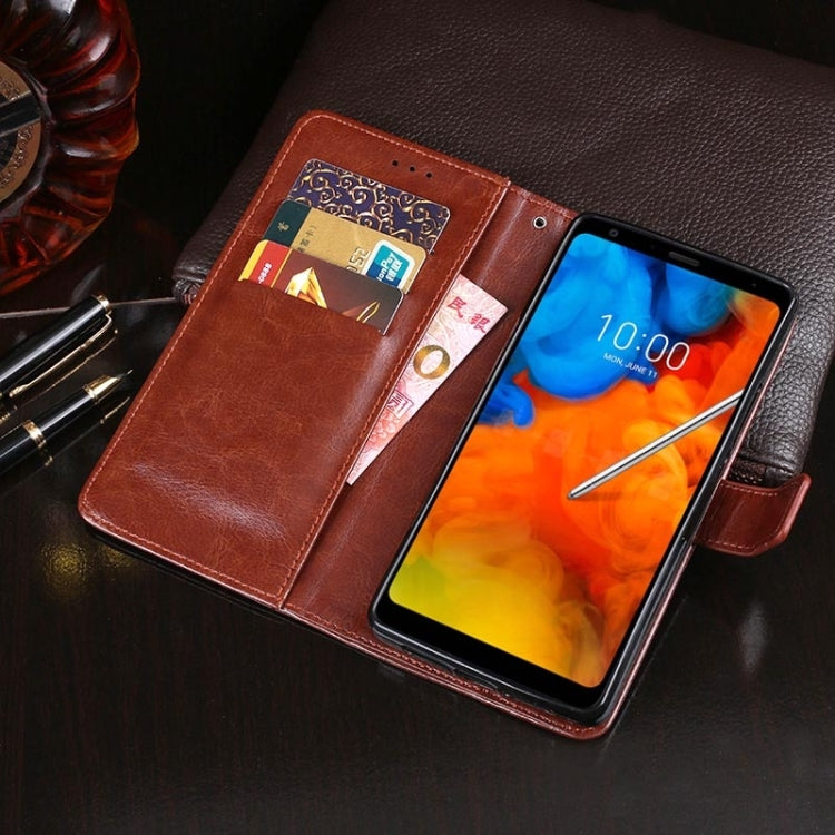 For Oukitel C19 Pro idewei Crazy Horse Texture Leather Phone Case(Yellow)