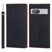 For Google Pixel 7 5G Litchi Texture Genuine Leather Phone Case(Black)