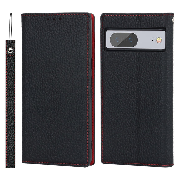 For Google Pixel 7 5G Litchi Texture Genuine Leather Phone Case(Black)