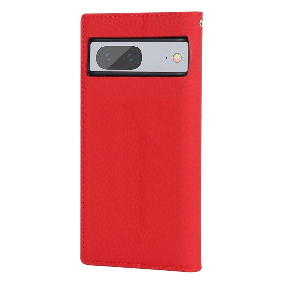 For Google Pixel 7 5G Litchi Texture Genuine Leather Phone Case(Red)