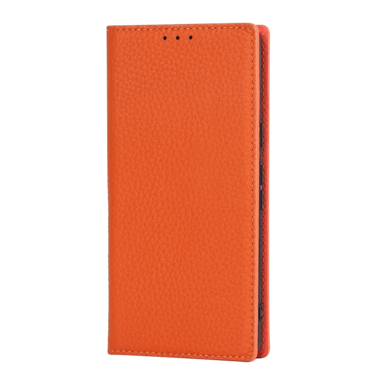 For Google Pixel 7 5G Litchi Texture Genuine Leather Phone Case(Orange)
