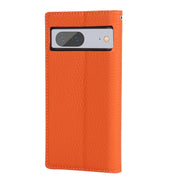 For Google Pixel 7 5G Litchi Texture Genuine Leather Phone Case(Orange)