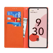 For Google Pixel 7 5G Litchi Texture Genuine Leather Phone Case(Orange)
