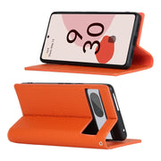 For Google Pixel 7 5G Litchi Texture Genuine Leather Phone Case(Orange)