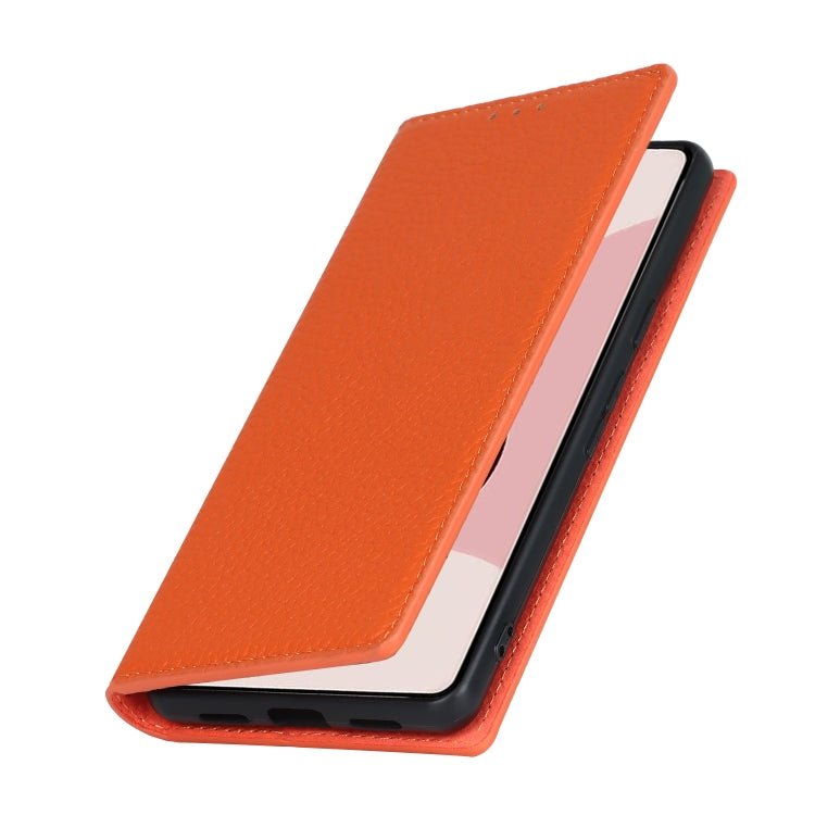 For Google Pixel 7 5G Litchi Texture Genuine Leather Phone Case(Orange)