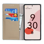 For Google Pixel 7 5G Litchi Texture Genuine Leather Phone Case(Sky Blue)