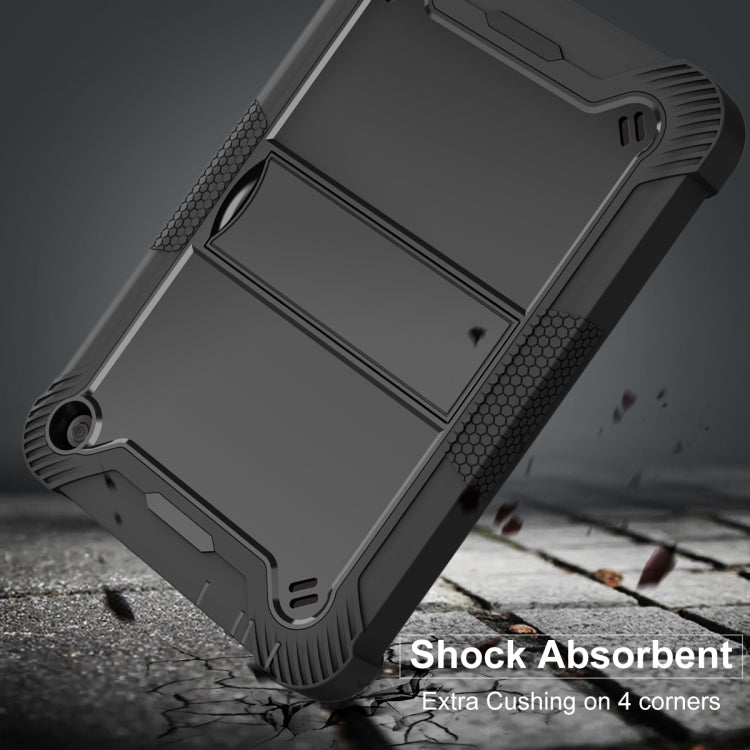 Silicone + PC Holder Shockproof Tablet Case For Amazon Kindle Fire HD 8 2022 / 2020 / HD 8 Plus 2020(Black)