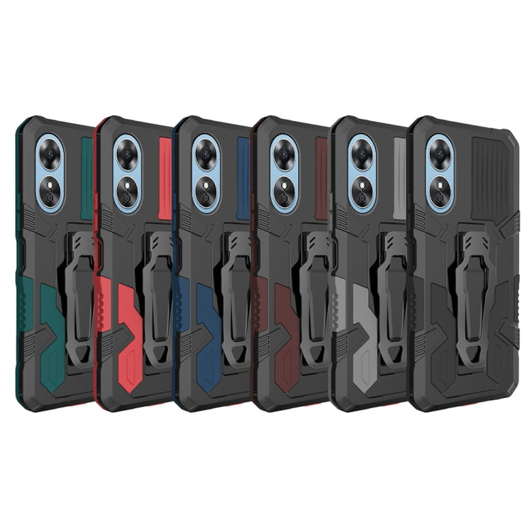 For OPPO A17 Armor Warrior Shockproof PC + TPU Phone Case(Black)