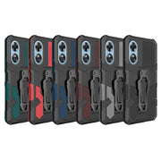 For OPPO A17 Armor Warrior Shockproof PC + TPU Phone Case(Black)