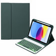 For iPad 10th Gen 10.9 2022 SA-10DS Backlight Bluetooth Keyboard Leather Tablet Case with Pen Slot(Dark Green) - Universal by PMC TechLife | Online Shopping South Africa | PMC TechLife