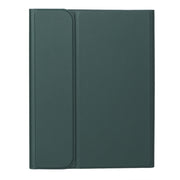For iPad 10th Gen 10.9 2022 SA-10DS Backlight Bluetooth Keyboard Leather Tablet Case with Pen Slot(Dark Green)