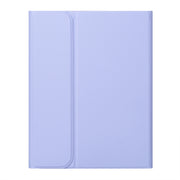 For iPad 10th Gen 10.9 2022 SA-10DS Backlight Bluetooth Keyboard Leather Tablet Case with Pen Slot(Light Purple)