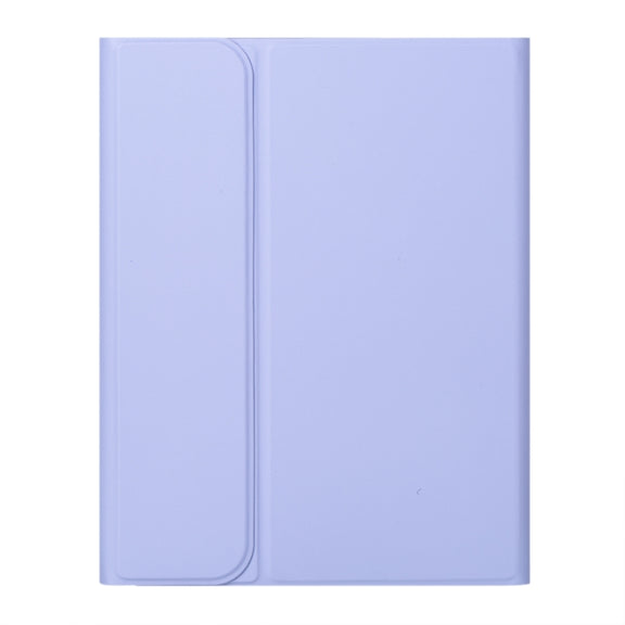 For iPad 10th Gen 10.9 2022 SA-10DS Backlight Bluetooth Keyboard Leather Tablet Case with Pen Slot(Light Purple)