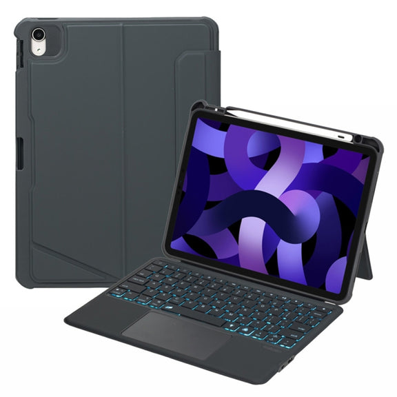 For iPad 10th Gen 10.9 2022 A-66 Touch Backlight Split Type Bluetooth Keyboard Leather Case