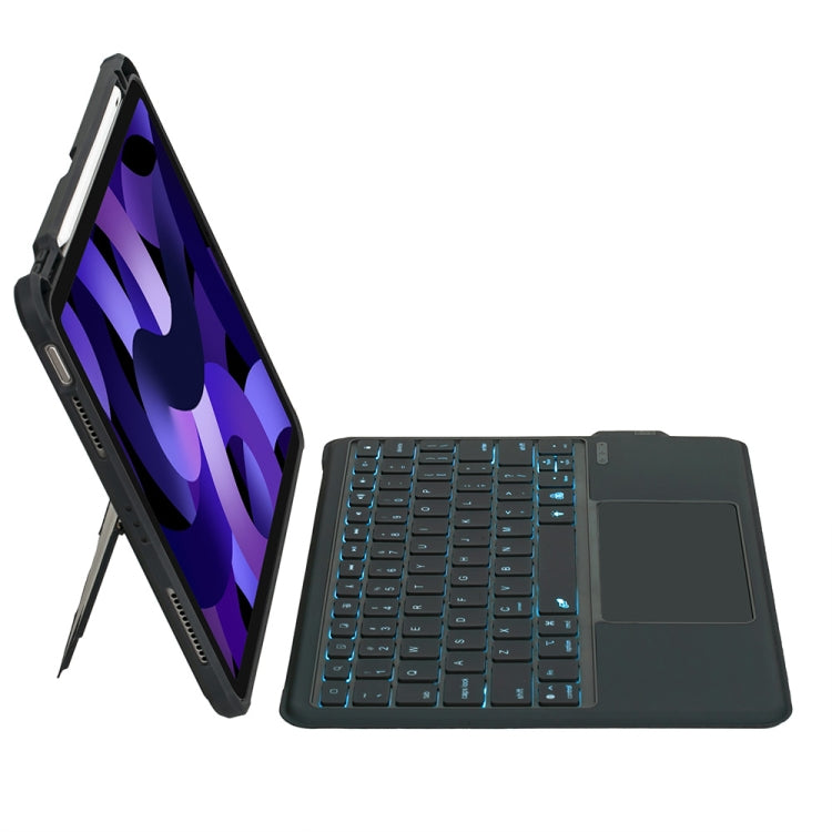 For iPad 10th Gen 10.9 2022 A-66 Touch Backlight Split Type Bluetooth Keyboard Leather Case