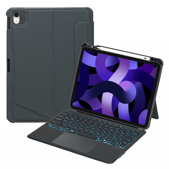 For iPad 10th Gen 10.9 2022 A-66 Touch Backlight Split Type Bluetooth Keyboard Leather Case