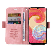For Samsung Galaxy A04e BETOPNICE Dual-side Buckle Leather Phone Case(Pink)