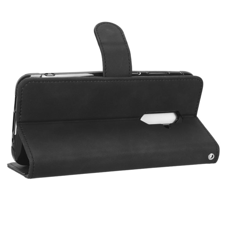 For Blackview BV5200 Skin Feel Magnetic Flip Leather Phone Case(Black)