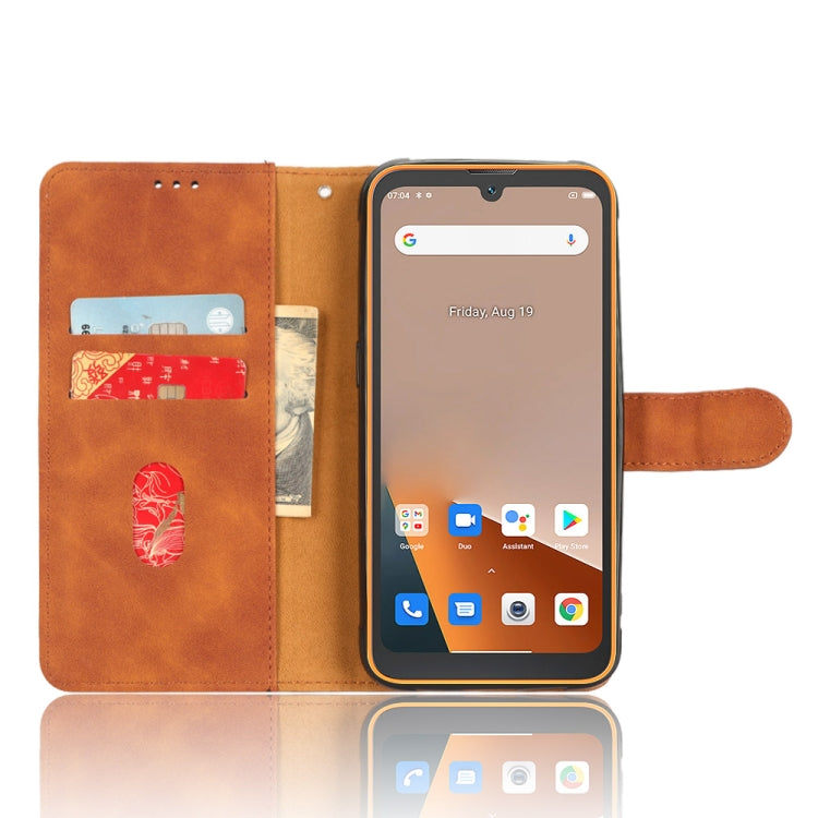For Blackview BV5200 Skin Feel Magnetic Flip Leather Phone Case(Brown)
