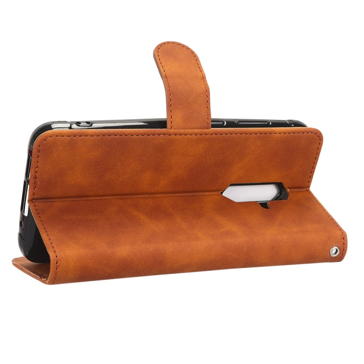 For Blackview BV5200 Skin Feel Magnetic Flip Leather Phone Case(Brown)