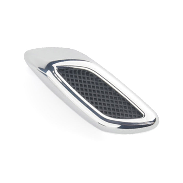 2 in 1 Car Hood Frame Decorative Stickers Fender Air Outlet Stickers (Silver)