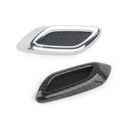 2 in 1 Car Hood Frame Decorative Stickers Fender Air Outlet Stickers (Silver)