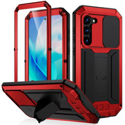 For Samsung Galaxy S23 5G R-JUST Sliding Camera Design Life Water-resistant Dustproof Shockproof Phone Case(Red)