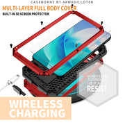 For Samsung Galaxy S23 5G R-JUST Sliding Camera Design Life Water-resistant Dustproof Shockproof Phone Case(Red)