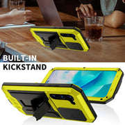For Samsung Galaxy S23 5G R-JUST Sliding Camera Design Life Water-resistant Dustproof Shockproof Phone Case(Yellow)