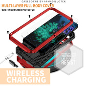 For Samsung Galaxy S23+ 5G R-JUST Sliding Camera Design Life Water-resistant Dustproof Shockproof Phone Case(Red)