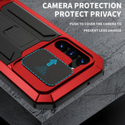 For Samsung Galaxy S23+ 5G R-JUST Sliding Camera Design Life Water-resistant Dustproof Shockproof Phone Case(Red)