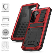 For Samsung Galaxy S23 5G R-JUST Life Water-resistant Dustproof Shockproof Phone Case(Red)