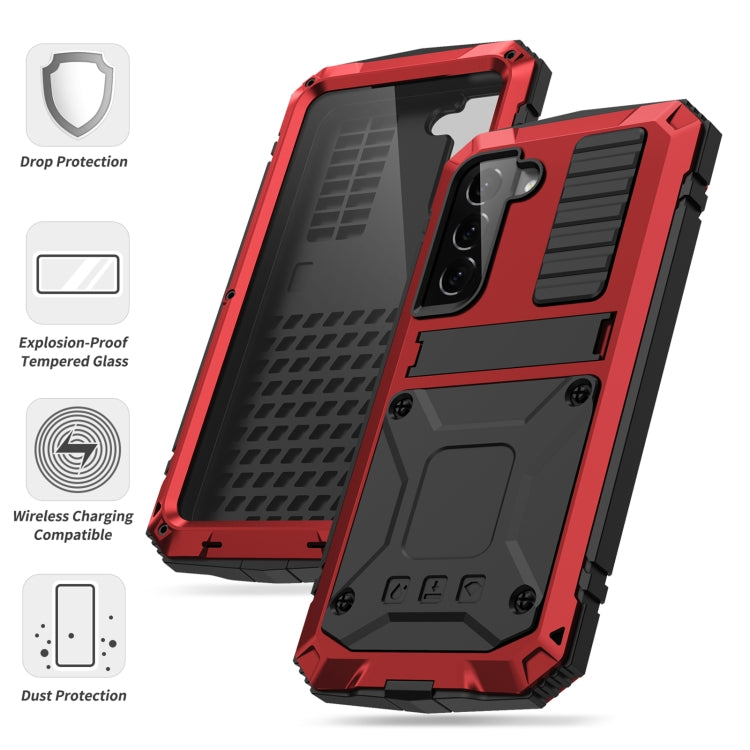 For Samsung Galaxy S23 5G R-JUST Life Water-resistant Dustproof Shockproof Phone Case(Red)