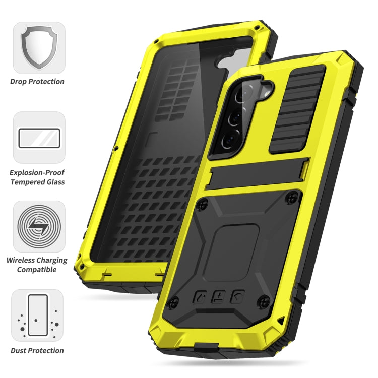 For Samsung Galaxy S23 5G R-JUST Life Water-resistant Dustproof Shockproof Phone Case(Yellow)