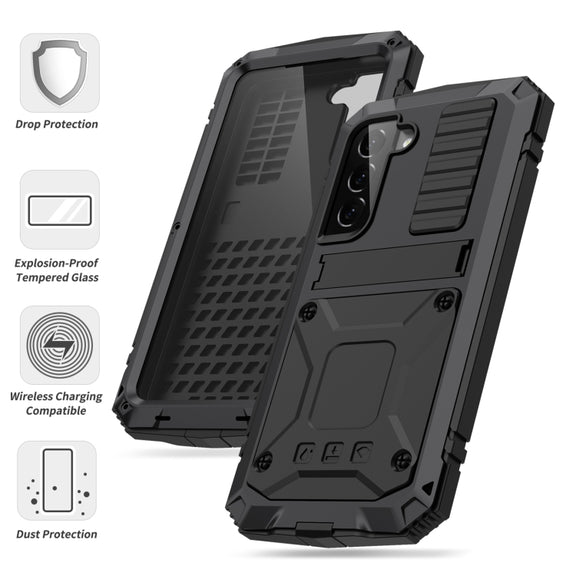 For Samsung Galaxy S23+ 5G R-JUST Life Water-resistant Dustproof Shockproof Phone Case(Black)