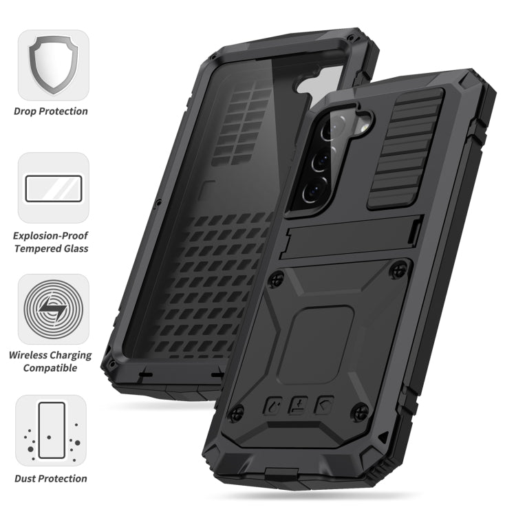 For Samsung Galaxy S23+ 5G R-JUST Life Water-resistant Dustproof Shockproof Phone Case(Black)