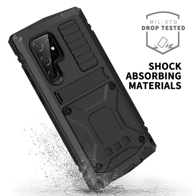 For Samsung Galaxy S23 Ultra 5G R-JUST Life Water-resistant Dustproof Shockproof Phone Case(Black)