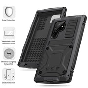 For Samsung Galaxy S23 Ultra 5G R-JUST Life Water-resistant Dustproof Shockproof Phone Case(Black)