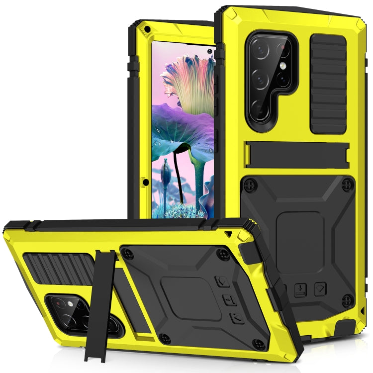 For Samsung Galaxy S23 Ultra 5G R-JUST Life Water-resistant Dustproof Shockproof Phone Case(Yellow)