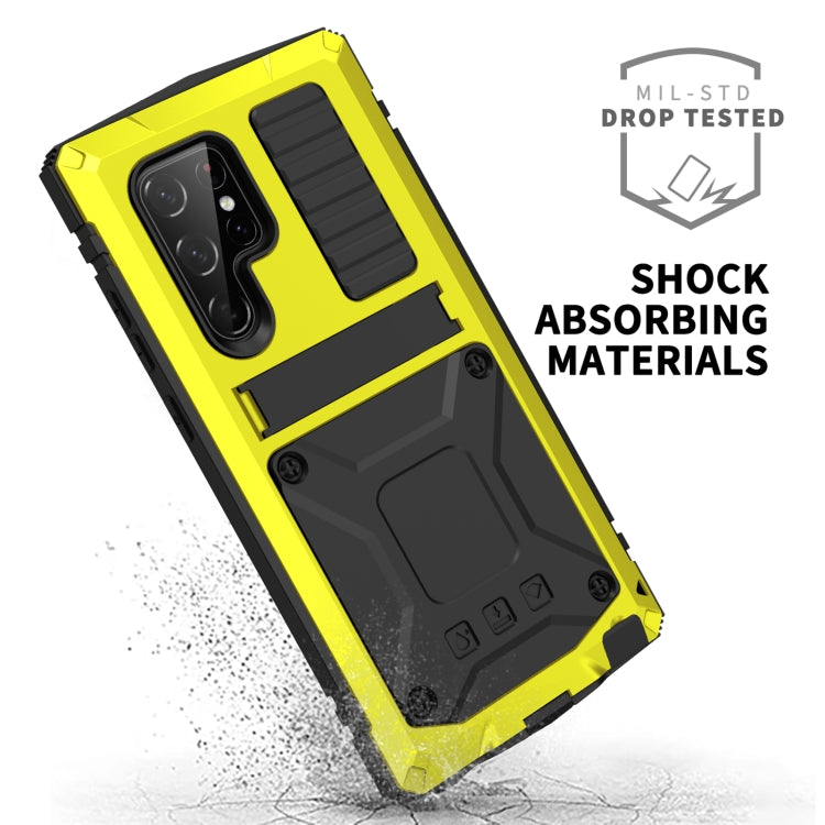For Samsung Galaxy S23 Ultra 5G R-JUST Life Water-resistant Dustproof Shockproof Phone Case(Yellow)