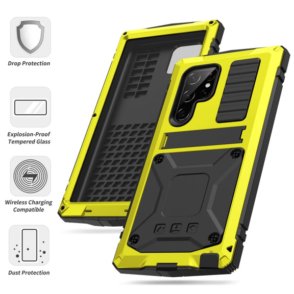 For Samsung Galaxy S23 Ultra 5G R-JUST Life Water-resistant Dustproof Shockproof Phone Case(Yellow)