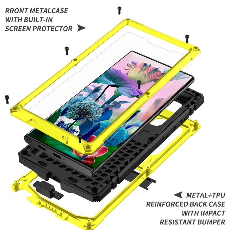 For Samsung Galaxy S23 Ultra 5G R-JUST Life Water-resistant Dustproof Shockproof Phone Case(Yellow)