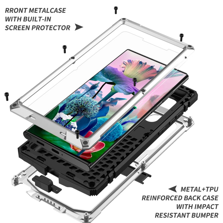 For Samsung Galaxy S23 Ultra 5G R-JUST Life Water-resistant Dustproof Shockproof Phone Case(Silver)