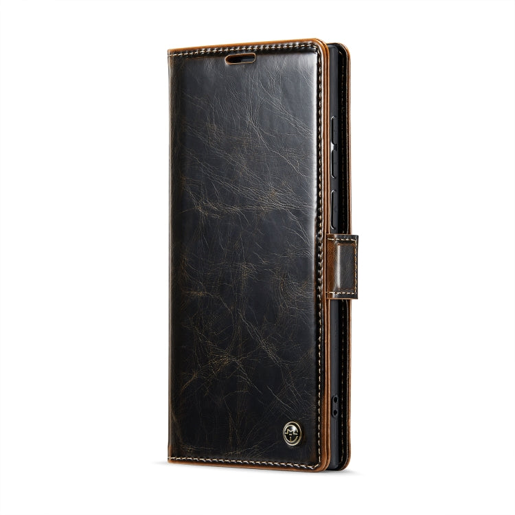 For Samsung Galaxy S23 Ultra 5G CaseMe 003 Crazy Horse Texture Leather Phone Case(Coffee)