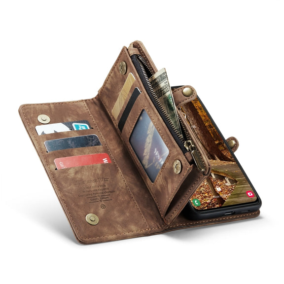 For Samsung Galaxy S23 5G CaseMe 008 Detachable Multifunctional Leather Phone Case(Brown)