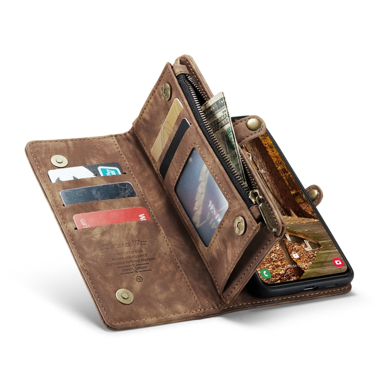 For Samsung Galaxy S23 5G CaseMe 008 Detachable Multifunctional Leather Phone Case(Brown)