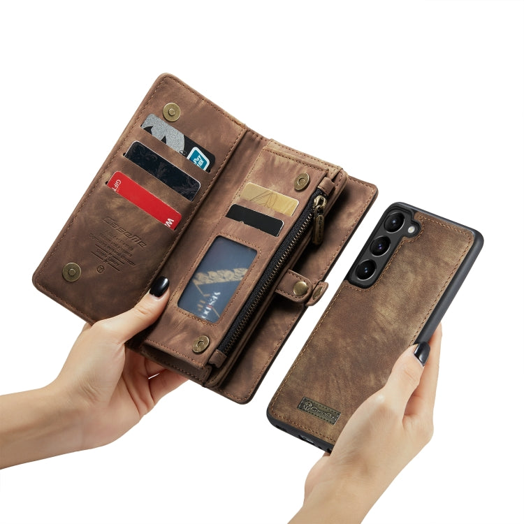 For Samsung Galaxy S23 5G CaseMe 008 Detachable Multifunctional Leather Phone Case(Brown)