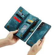 For Samsung Galaxy S23 5G CaseMe 008 Detachable Multifunctional Leather Phone Case(Blue)